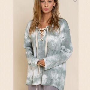 Galaxy Black Splash Tie Dye Cotton Lace Up